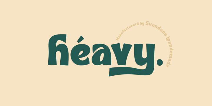 Пример шрифта Heavy Heap