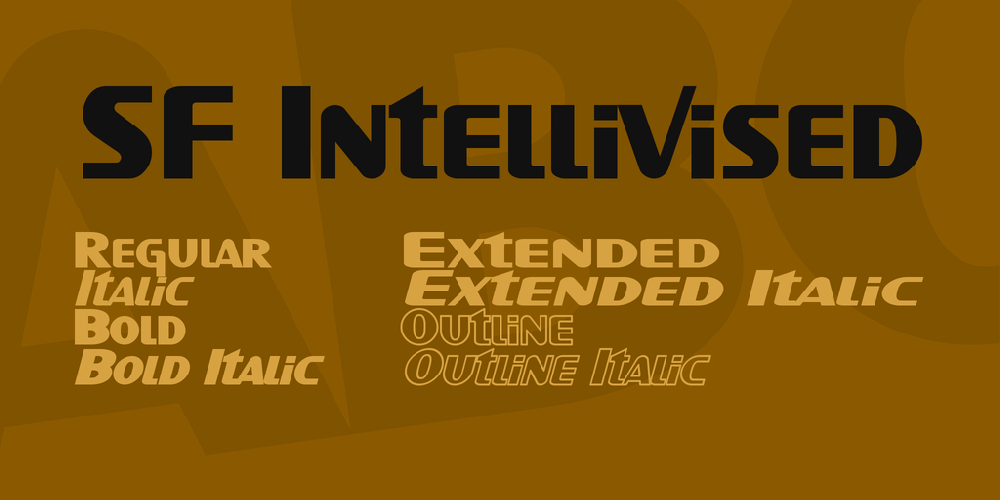 Пример шрифта SF Intellivised