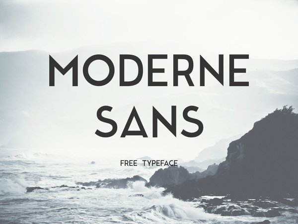 Пример шрифта Moderne