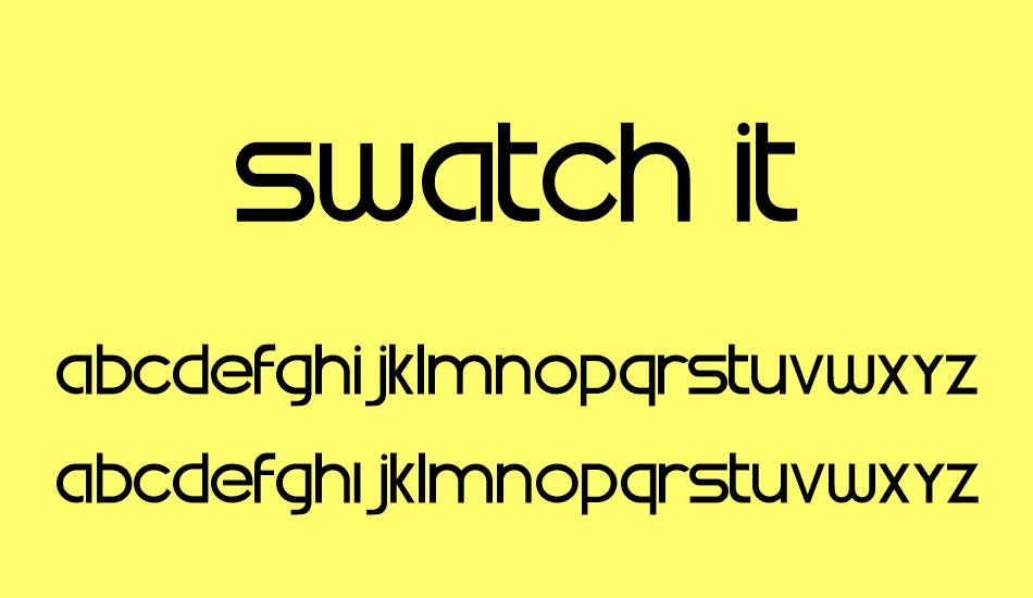 Пример шрифта Swatch it