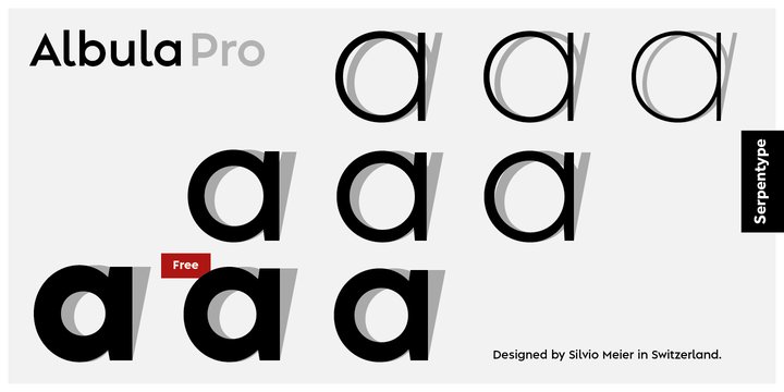 Пример шрифта Albula Pro Thin
