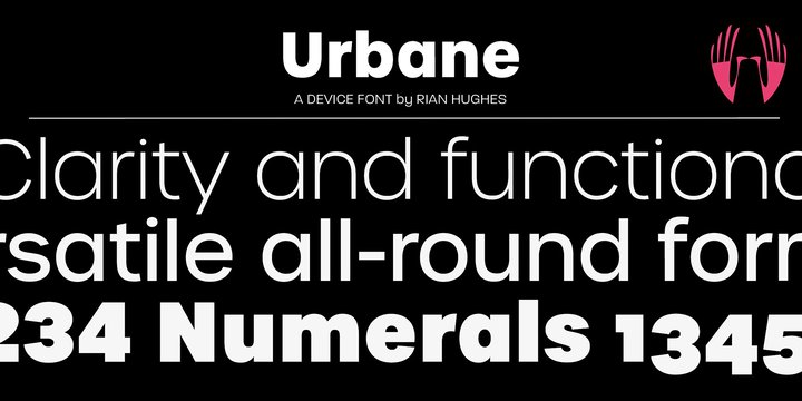Пример шрифта Urbane Bold Italic