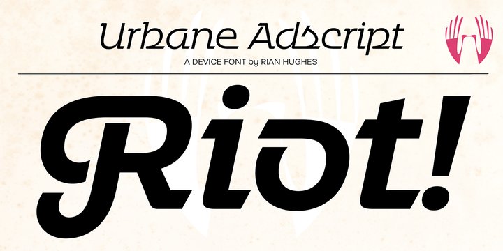 Пример шрифта Urbane Adscript Extra Light Italic