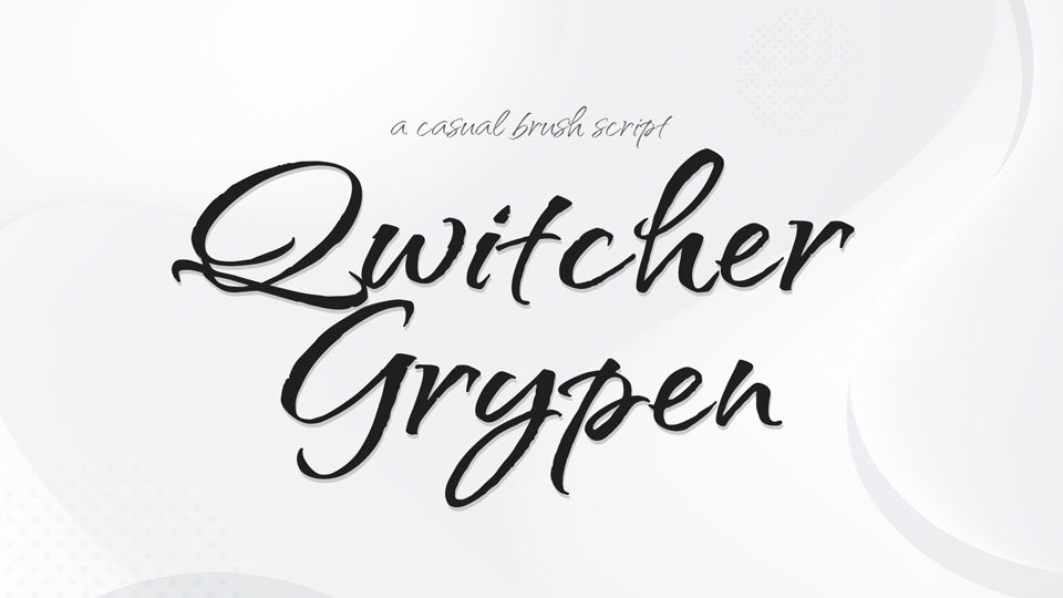 Пример шрифта Qwitcher Grypen