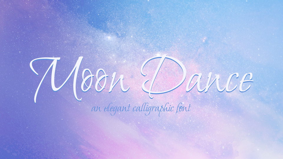 Пример шрифта Moon Dance