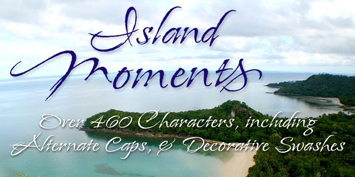Пример шрифта Island Moments