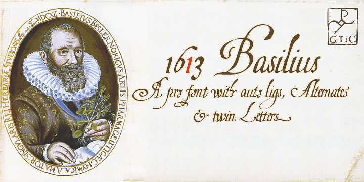 Пример шрифта 1613 Basilius