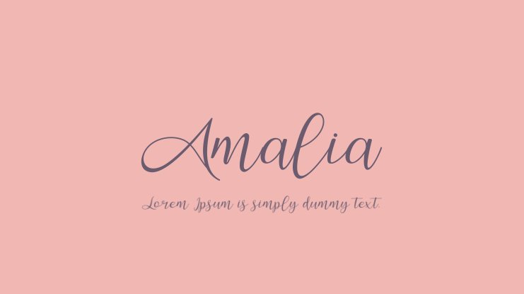 Пример шрифта Amalia