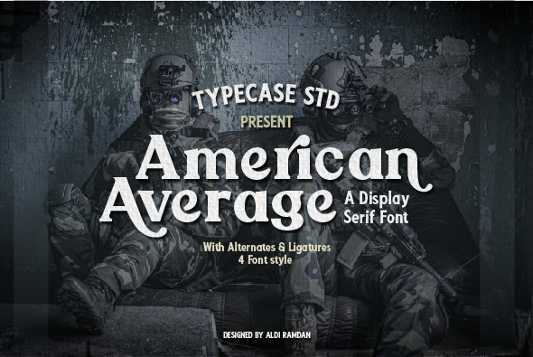 Пример шрифта American Average