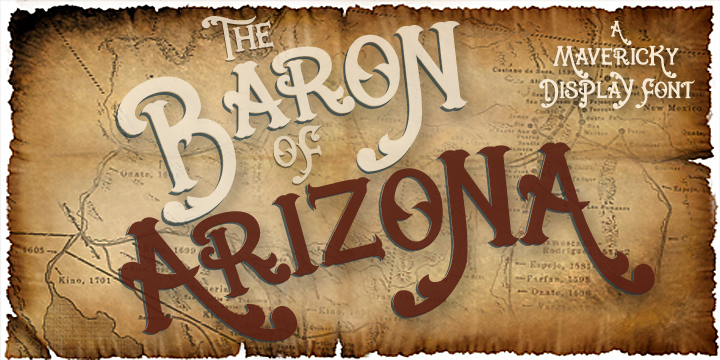 Пример шрифта Baron Of Arizona
