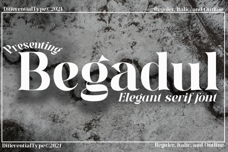 Пример шрифта Begadul