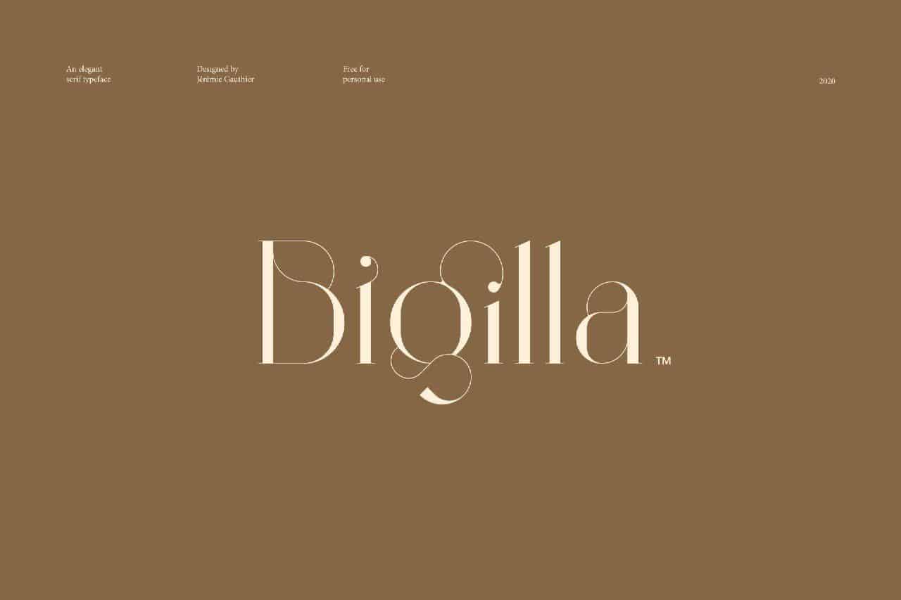 Пример шрифта Bigilla