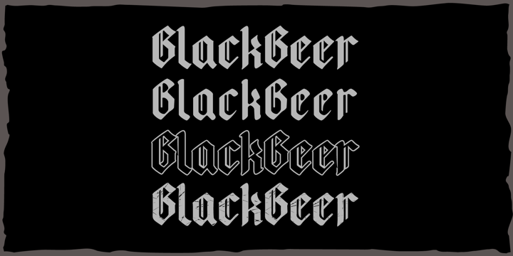Пример шрифта Black Beer Outline