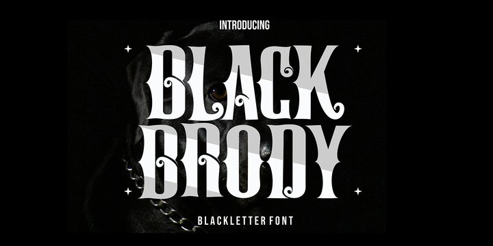 Пример шрифта Black Brody