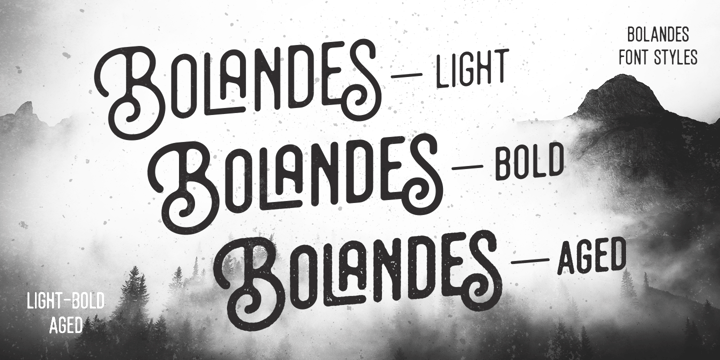 Пример шрифта Bolandes Light