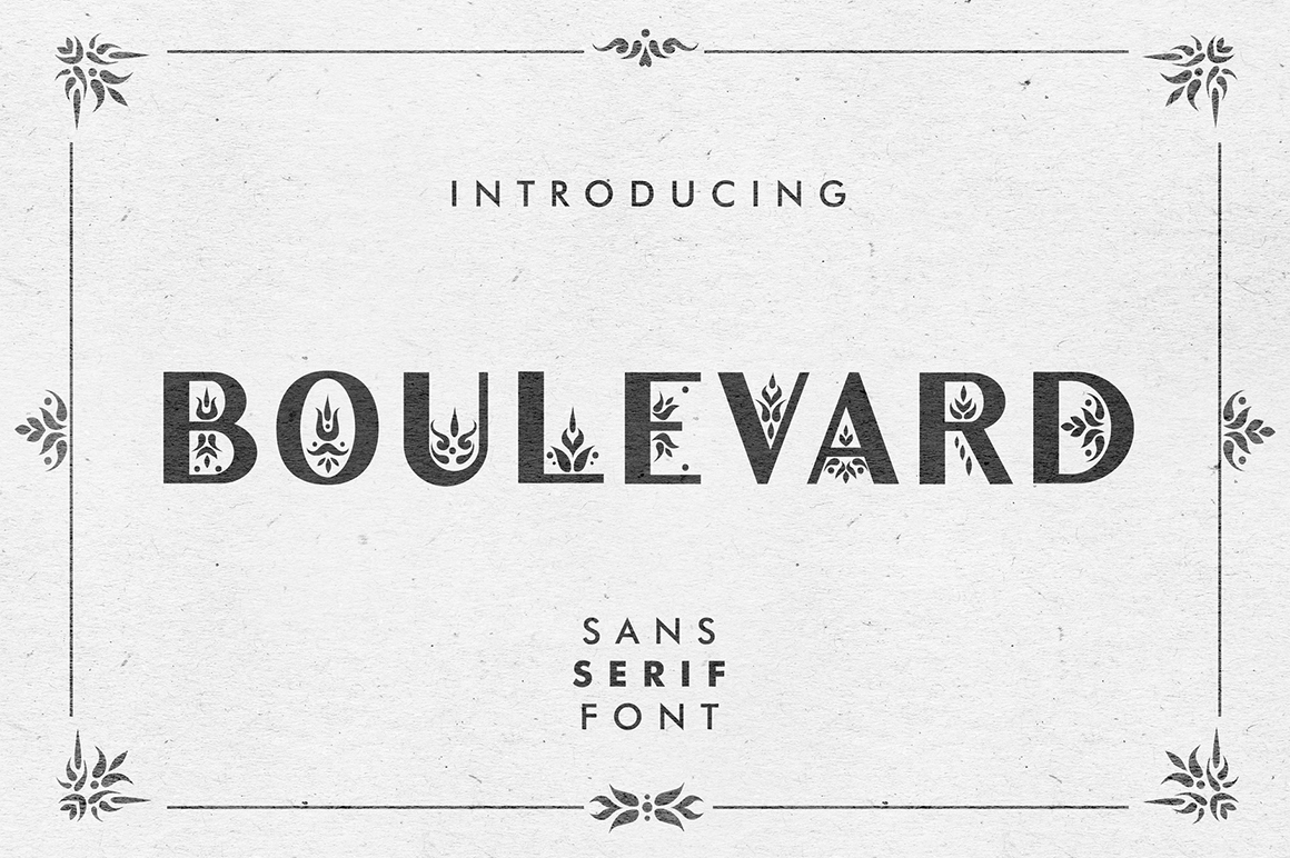 Пример шрифта Boullevard