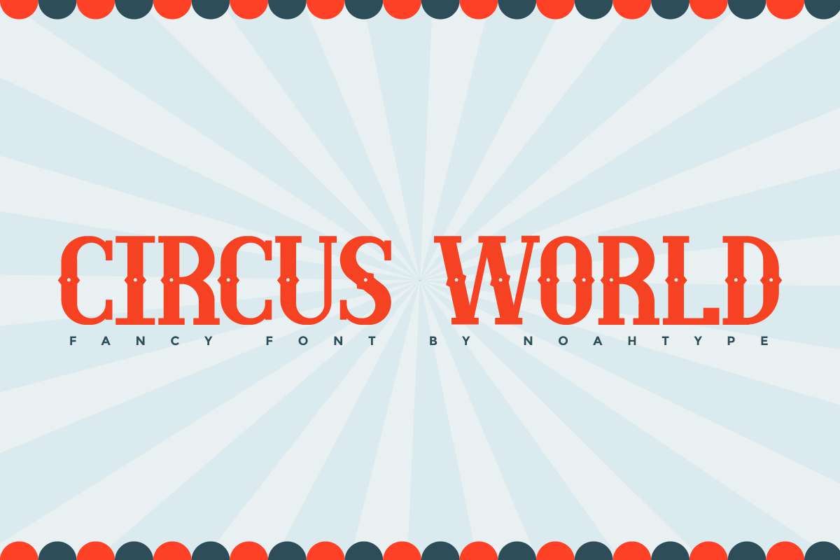 Пример шрифта Circus World