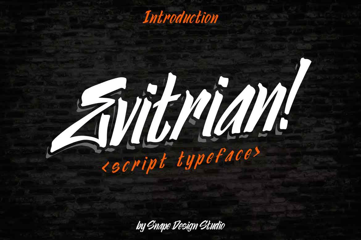 Пример шрифта Evitrian