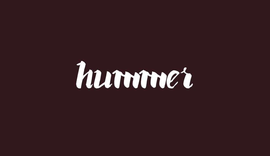 Пример шрифта Hummer