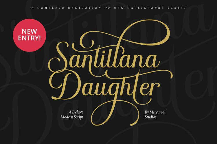 Пример шрифта Santillana Daughter