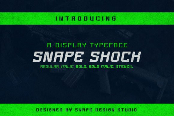 Пример шрифта Snape Shock