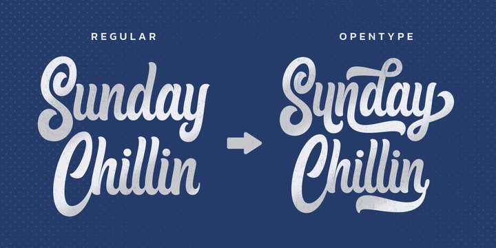 Пример шрифта Sunday Chillin Regular