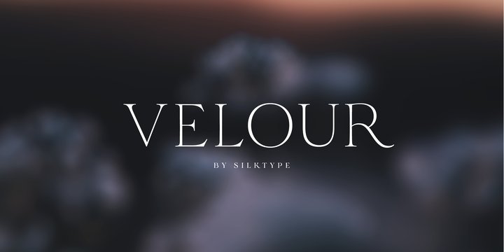 Пример шрифта Velour