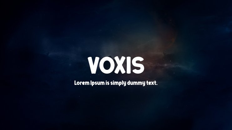 Пример шрифта Voxis Regular