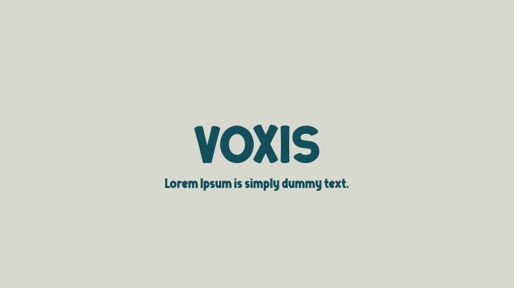 Пример шрифта Voxis