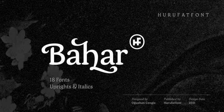Пример шрифта Bahar