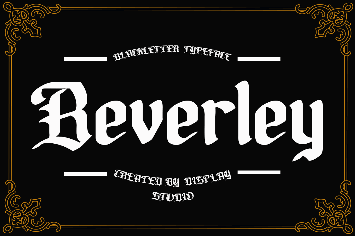 Пример шрифта Beverley