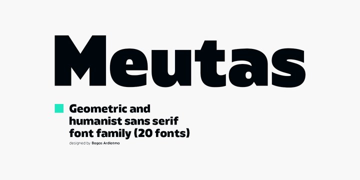 Пример шрифта Meutas