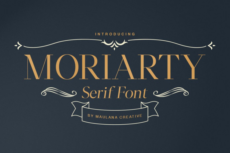Пример шрифта Moriarty