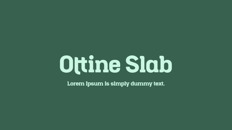 Пример шрифта Ottine Slab
