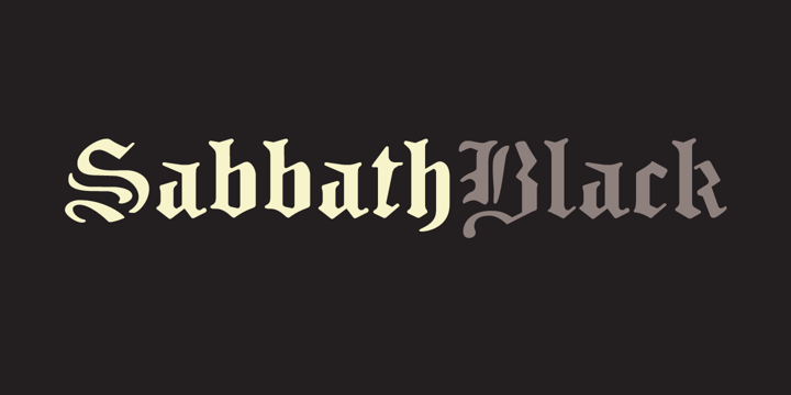 Пример шрифта Sabbath Black