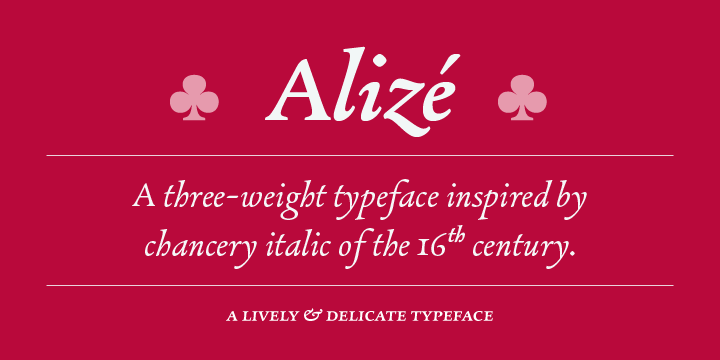 Пример шрифта Alize