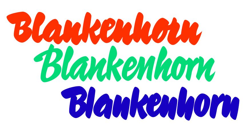 Пример шрифта Blankenhorn Script