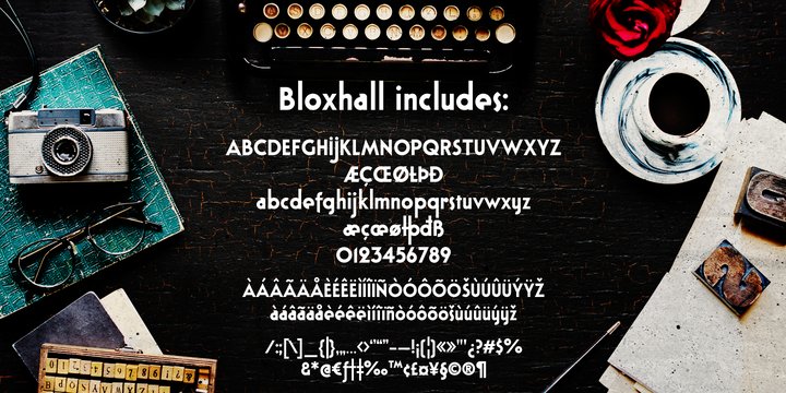Пример шрифта Bloxhall Faded