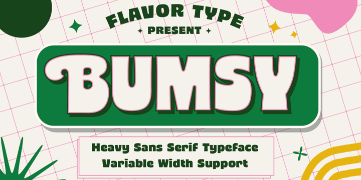 Пример шрифта Bumsy