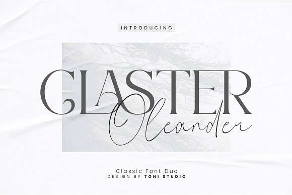 Пример шрифта Claster Oleander