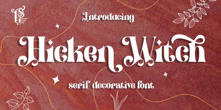 Пример шрифта Hickenwitch