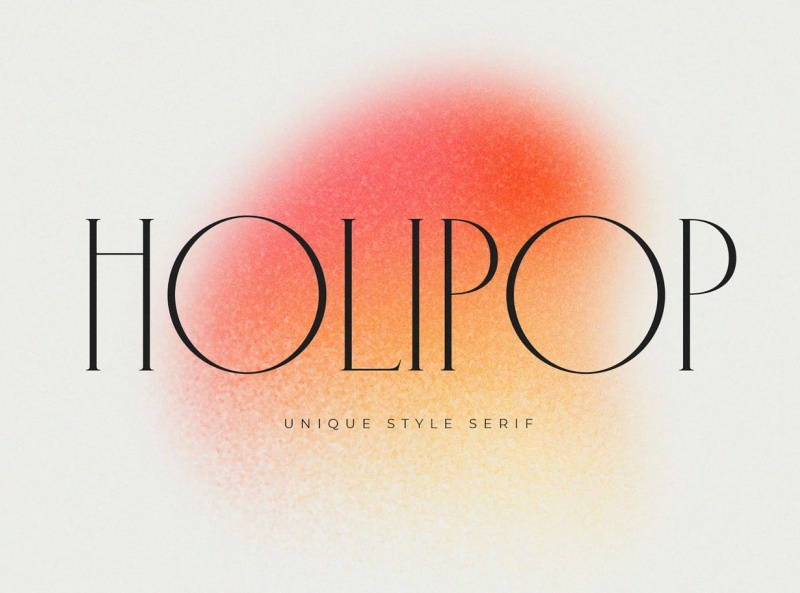 Пример шрифта Holipop
