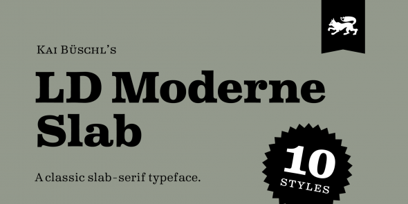 Пример шрифта LD Moderne Slab