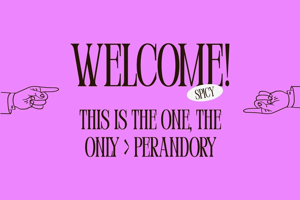 Пример шрифта Perandory