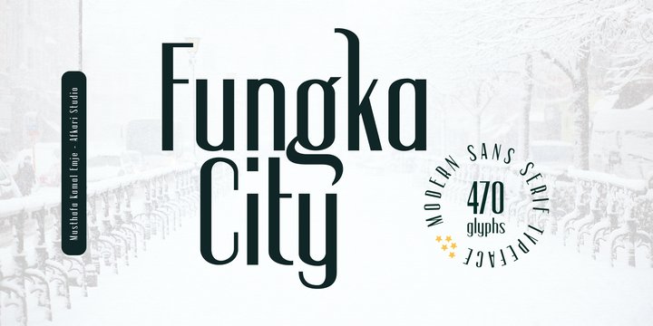 Пример шрифта Fungka City