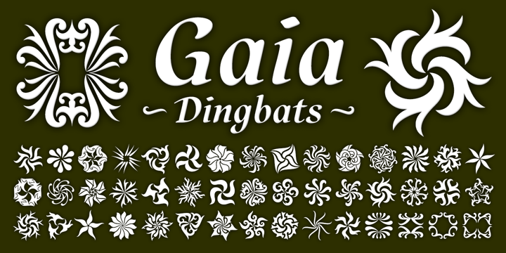 Пример шрифта Gaia Regular