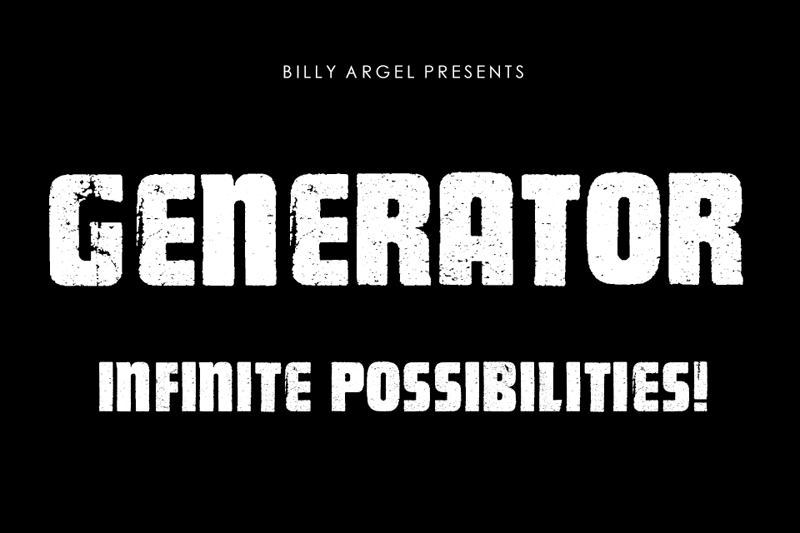 Пример шрифта Generator