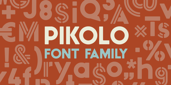 Пример шрифта Pikolo