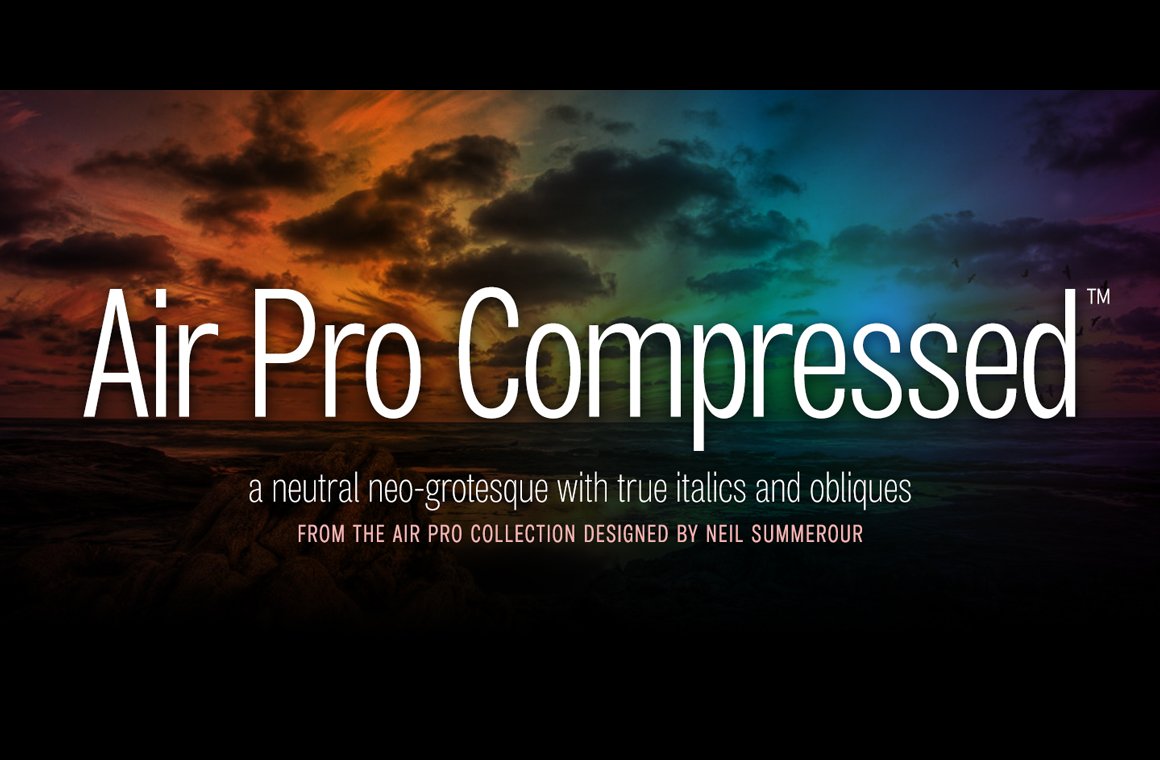 Пример шрифта Air Pro Compressed