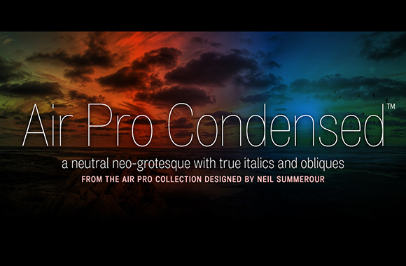 Пример шрифта Air Pro Condensed Medium Oblique